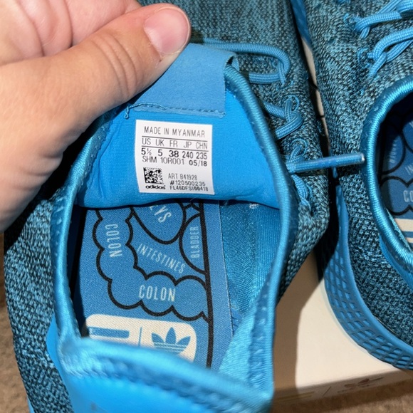 Adidas X PW Tennis Hu “Dip Dyed” Unisex Tennis Shoes Size 5 1/2 - Picture 6 of 7